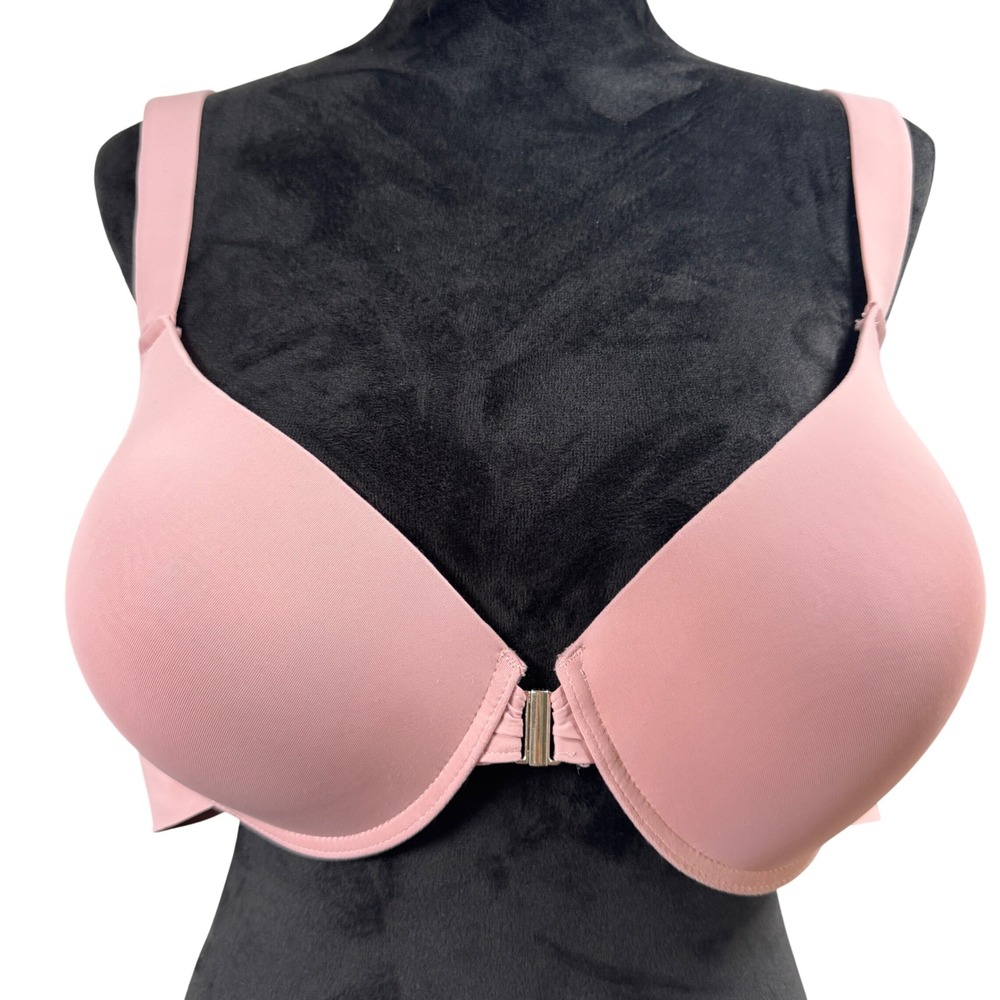 Women's Jennifer T-Shirt Bra 42DD Front Closure‎ Underwire Pink 68852Q